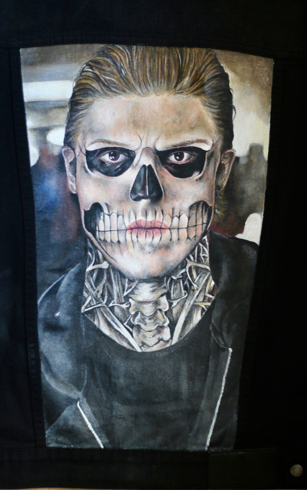 Tate様 Tate Langdon Evan peters painted denim jacket by Keziacosten
