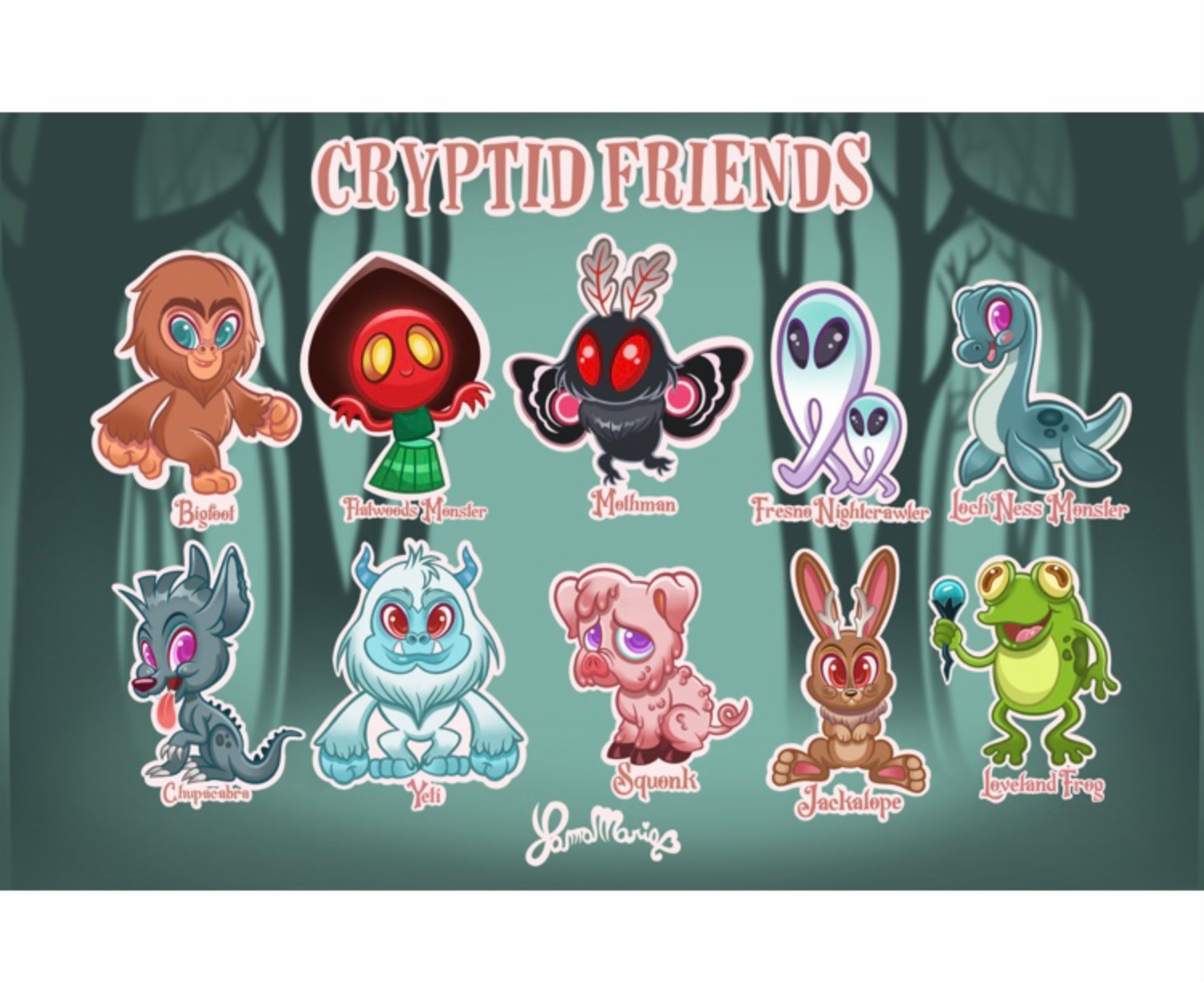 Concept art I did for a mural about Cryptids by Indyjannajones in Los ...