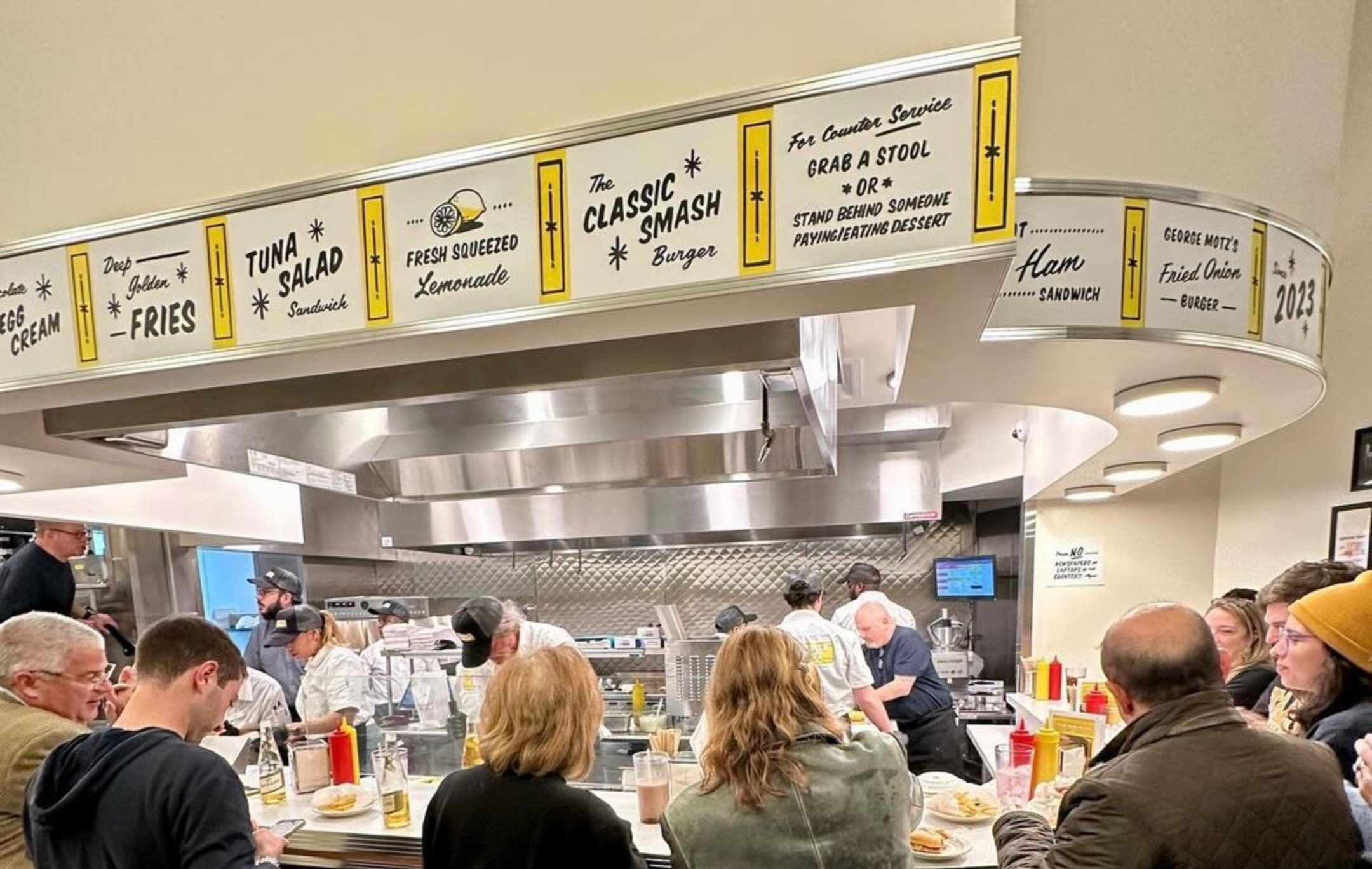 Menu Signs for Hamburger America by NYC Sign Painter in New York