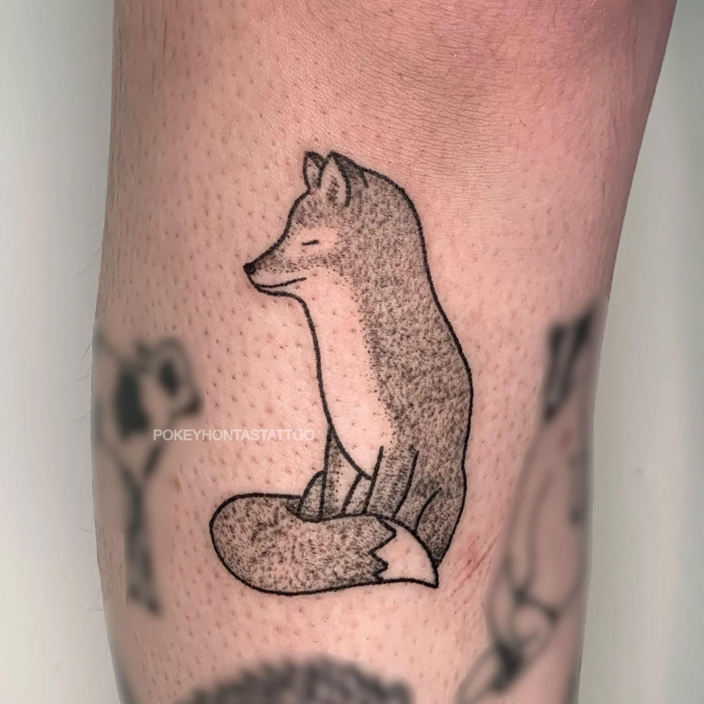 Hand Fox Letf Fox Tattoo On Hand