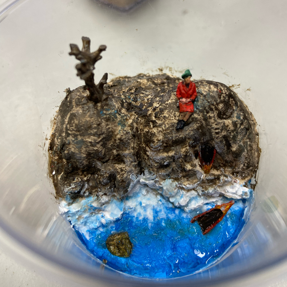 Mini Diorama/ 3D miniature print painting by phaem nantasuk in Singapore